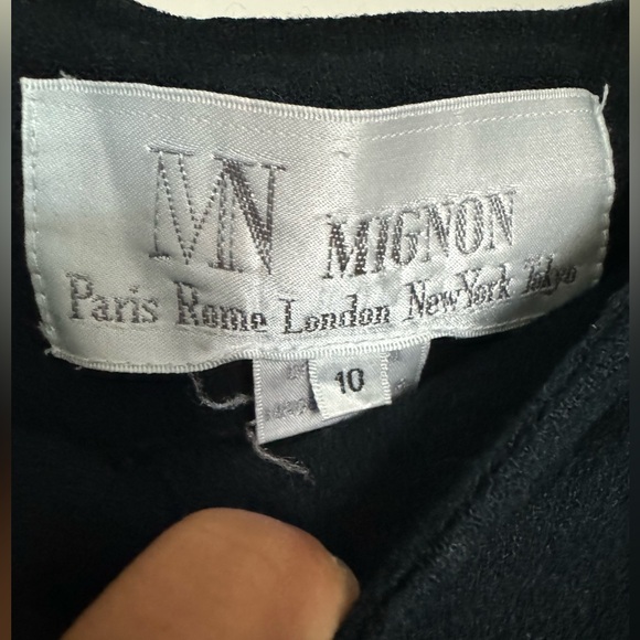 Rare Mignon Wide Leg 100% Pure Wool Pants - Picture 3 of 10